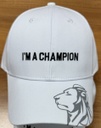 The cap is white I am a champion   2024.12