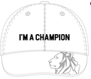 The cap is white I am a champion   2024.12