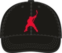 Cap black red hockeyplayer
